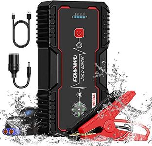 FOWAWU 20800mAh 2000A Car Jump Starter,Water-Resistant Jump Starter Battery Pack(7.5L Gas,6.0L Diesel),Battery Jumper Starter Portable with USB/DC 12V Output/LED Light