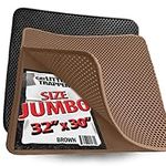 iPrimio Jumbo Size Cat Litter Trapper Litter Mat, EZ Clean Cat Mat, Litter Box Mat Water Proof Layer and Puppy Pad Option. Patent Pending. (32"x30"Jumbo)