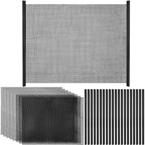 8Pcs Plastic Mesh Canvas Sheets Embroidery Aquarium Fish Tank Divider Plastic Grid Isolation Board Partition Net Pane Separator Filter Bottom Tray,20 Pcs Binding Bars Sliding Bars ,Crochet Projects