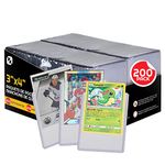 EVORETRO Top loaders for Cards - 200 Pack 35 PT and 200 Pack Penny Card Sleeves for Sports, Baseball, Football, Basketball, Pokemon, Yugioh, MTG Cards Sleeves, Fits in All Toploader Binders.