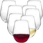 D'Eco Unbreakable Tritan Wine Glasses, 20 oz (Set of 8) – Shatterproof, Crystal-Clear, BPA-Free Plastic Tumblers – Indoor & Outdoor Cups for Entertaining & Parties - Mothers Day Gift for Mom