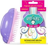 Knot Genie Teeny Detangling Hair Brush for Kids (Mystic Mauve) | Perfect Detangling Brush for Curly Hair, Gently Separate Tangles, Leaves Hair Smooth and Shiny | The Pain Free Knot Detangler