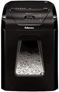 Fellowes Powershred 12C Personal 12 Sheet Cross Cut Paper Shredder for Home Use - with Safety Lock, Black