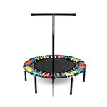 ChangeMe 44-Inch Rebounder with Bungees & Stainless Steel with Foldable Legs for Fitness & Rehab – Ideal for Adults & Seniors, Commercial & Home Use – Heavy-Duty, (Rainbow)