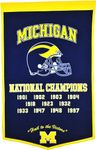 Winning Streak Sports NCAA Michigan Wolverines Dynasty Banner - Wall Decor for College Sports Fans