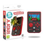 Just For Games Atari Super Pocket - Hyper Mega Tech Handheld Console - Red - Retro Gaming - 50 Atari Classics - 4+ Hour Battery Life - USB-C Charging - Evercade Compatible
