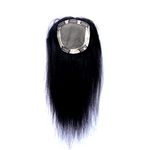 Majik Indian Silk Base Human Hair Topper for Women and Girls for Cover up Scalp Bald Spots (Size 4x4) 16 to 18 Inch