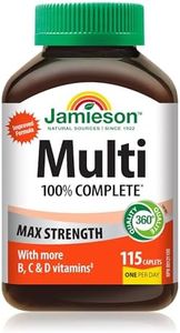 Jamieson 100% Complete Multivitamin Max Strength, With More B, C & D Vitamins