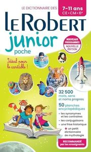 Dictionnaire Le Robert junior Poche - 7/11 ans - CE-CM-6e - Nouvelle édition