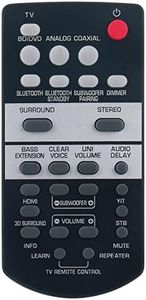 Replacement Remote Control Applicable for Yamaha Soundbar YAS-203 YAS-106 YAS-107 YAS-1080 YAS-108 YAS-207 ATS-1080 ATS-1070 YAS-103 YAS-105 ATS-1030 ATS-1050-R ATS-1060 SRT-700 FSR73 FSR78 ZP80760