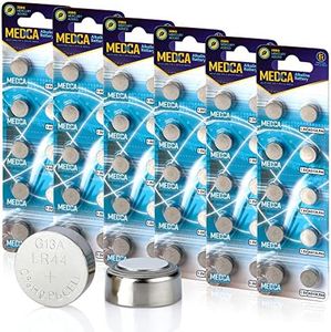 MEDca 1.5V Alkaline Batteries - LR44 AG13 357 303 SR44 Battery - Button Coin Cell for Hearing Aids and Amplifiers, Toys, Remotes, Calculators, Lasers | Long Lasting Power | Anti Corrosion | 60 PCS