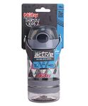 Nuby Flip It Active Sipper W/Thin Straw 360ml (Grey Triangle)