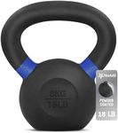 Yes4All Cast Iron Kettlebell - 8 KG, Dark Blue - Non Slip, Portable, Strength Training