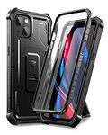 Dexnor for Apple iPhone 13/14 Case, [Built in Screen Protector and Kickstand] Heavy Duty Military Grade Protection Shockproof Protective Cover for Apple iPhone 13/14 - Black