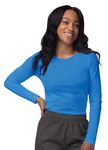 Sivvan Scrubs for Women - Long Sleeve Comfort Underscrub Tee - S8500 - Pool Blue - XXS