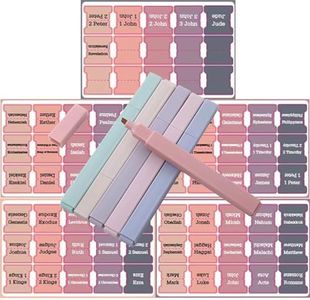 Kinleed Bible Tabs Highlighter Combination, 75 Tabs 6 Packs in Variety of Colors, Aesthetic Pens, Laminated Bible Index Tabs for Women and Men, Sunset Afterglow