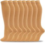 fenglaoda 8 Pairs Compression Socks for Men & Women 20-30 mmHg Knee High Nurse Pregnant Running Medical and Travel Athletic