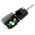 Fake Car Key Diversion Safe - Hidden Secret Compartment Stash it Box Discreet Decoy Car Key Fob to Hide Store Money, Jewelry Container to Keep Valuables Safe in Plain Sight Storage Rave Keychain (1)