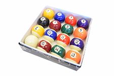 Pool Table Billiard Ball Set - Regulation Size 2-1/4" Full 16 Pool Ball Set