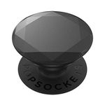 PopSockets 800504 PopGrip - Expanding Stand and Grip with Swappable Top - Metallic Diamond Black