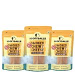 Doofyballs Smoked Cheese Chew Bars | Long Lasting Chew Bars | 100% Natural & Preservative Free | Calcium & Protein Rich Gluten Free Chew Bars Yak Milk | Pack of 3