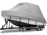 Tsukiko T-Top/Hard-Top Boat Cover, 900D Heavy Duty Marine Grade T Top Boat Cover Fits 22-24ft Long, Waterproof Center Console Boat Cover, UV Resistant Boat Storage Cover