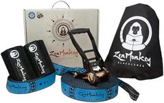 ZenMonkey Slackline Kit with Tree Protectors, Cloth Carry Bag and Instructions, 60 Foot - Easy Setup for the Family, Kids and Adults