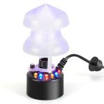 FITNATE Mist Maker, 12 LED Mister Fogger Water Fountain Pond Fog Machine Atomizer Air Humidifier, Mini Size Large Capacity of Mist,with Splash Guard, Perfect for Halloween and Other Holidays (Light Flashing with Guard)