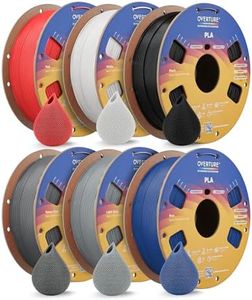 OVERTURE PLA Filament 1.75mm PLA 3D Printer Filament, 6kg Cardboard Spool (13.2lbs), Dimensional Accuracy +/- 0.02mm, Fit Most FDM Printer (6 Color)