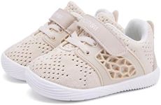 BMCiTYBM Baby Shoes Boys Girls Mesh Sneakers Infant Breathable Walking Shoes Lightweight Non-Slip First Walkers 6 9 12 18 24 Months Camel Size 18-24 Months Toddler