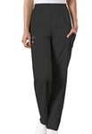 Cherokee Women - Man - Woman Scrub trouser Originals - Medical Clothing - Elastic Waist - Easy Pull-on - Black - L