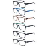 ZONLON 6 Pack Reading Glasses for Men Women Blue Light Blocking Lightweight Black Computer Readers with Spring Hinges （6C 1.75 + ）