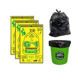 G 1 Garbage Bags And Covers Large Size Black Color 25 X 30 Inch Pack Of 3, 42 Pieces, Plastic, Pack of 42