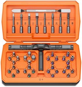 PENTASPI Ratchet Screwdriver Set with 40 Bits & Pry Bar, for DIY Repair