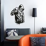 Decor Kafe Gun Boy Wall Sticker Standard Size- 60cm X 40cm Color - Multicolor (Suitable for - Bedroom, Kitchen , Bathroom , or Any Type of Smooth Surface)