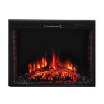 FIREBLAZE Epsilon 36” Electric Fireplace Insert, 36 inch Wide Recessed LED Fireplace Heater with Crackling Sound, Remote Control, Timer and overheating Protection