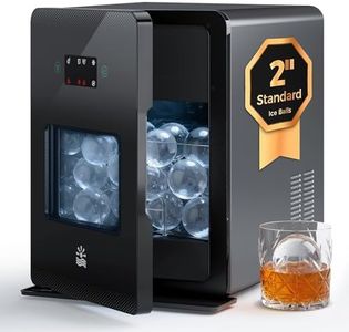 Oylus 2'' Clear Ice Ball Maker – 4 Ice Spheres in 35min, 144 pcs/Day, Auto&Manual Fill, Fast Ice Machine with LCD Touch Panel, Self-Cleaning, Quiet Home & Bar Ice for Whiskey Bourbon Parties