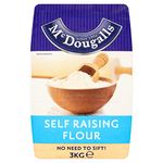 McDougalls Self Raising Flour Pre-Sifted For Lighter Bakes, 3 Kg Bag (Pack of 1)