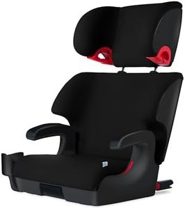 Clek Oobr High Back Booster Seat with Adjustable Headrest, Reclining Design, and Rigid Latch System (Pitch Black)