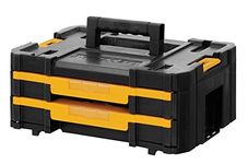 DEWALT DWST1-70706 Tstak Drawer unit with 2-Shallow Drawers of 7.5 kg capacity each & 30 kg load capacity (when stacked) - 43x31x18 cm