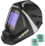 Welding Helmet Auto Darkening,SONNLER Large Viewing 3.94" *3.66"1/1/1/1 True Color Welding Helmet, Solar/Battery Power Welding Hood With 4 Arc Sensor,Wide Shade 4~5/9-9/13 Welding Mask For TIG MIG ARC