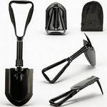 Portable Folding Shovel 23 in, Folding Snow Shovel,50# High-Carbon Steel Entrenching Tool for Garden Camping Hunting Hiking,Snowmobiles Fishing Off-Road,Car Emergency, Gifts for Men