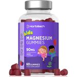 Kids Magnesium Gummies 90mg | 60 Count (2 Months Supply) | Magnesium Citrate | Strawberry Flavoured Vegan Supplement | by Horbaach