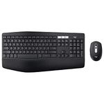 Logitech MK825 Wireless Combo Full-Sized Keyboard with Palm Rest and Contoured Right-Handed Mouse, 2.4 GHz Wireless USB Receiver, Compatible with PC, Laptop, Black