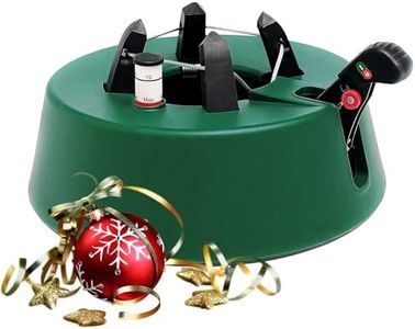 Christmas-World Taunus Pied de sapin de Noël pour hauteur d'arbre jusqu'à 2,25 m avec fonction levier de pied et système à corde, réservoir d'eau de 2 l, vert