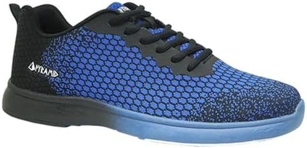 Pyramid Men's Path Lite Seamless Mesh Bowling Shoes - Black/Royal Blue Size 10.5