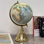 GLOBE DADDY Antique World Globe Rotating with Metal Arc & Round Stand/Educational Globe for Gift/Travel Showpiece/Home Office Décor/Desk Table/World Map