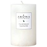 Aroma Naturals Holiday Essential Oil Vanilla & Peppermint Scented Pillar Candle, Cool Wish, 2.5 inch x 4 inch