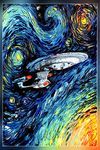 POSTERNEST Traditional Art Painting Artwork Star Trek Vincent Van Gogh Poster Matte Finish Paper Print 12 x18 Inch (Multicolor) -8070