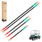 10L0L Golf Cart Battery Cable Kit for EZGO TXT 1994-up and Club Car Precedent 2008.5-up 48V (6x8V Batteries), 4 Gauge, Set of 5 PCS